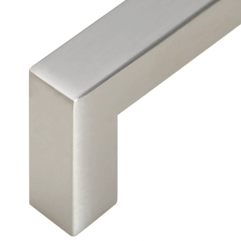 Uchwyty do szafek, 10 szt., srebrne, 96 mm, stal nierdzewna