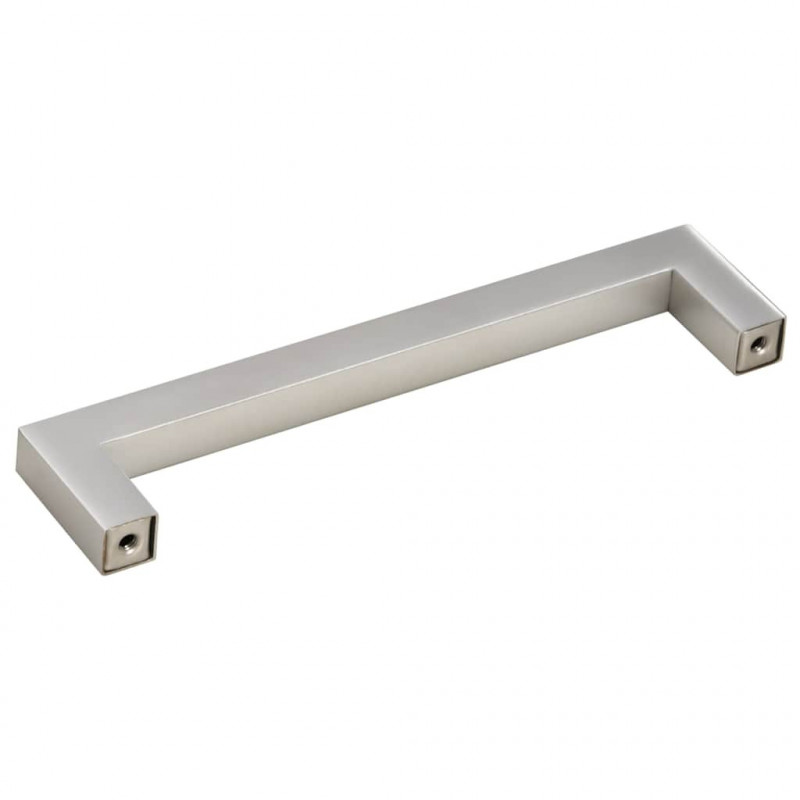 Uchwyty do szafek, 10 szt., srebrne, 128 mm, stal nierdzewna