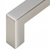 Uchwyty do szafek, 10 szt., srebrne, 128 mm, stal nierdzewna