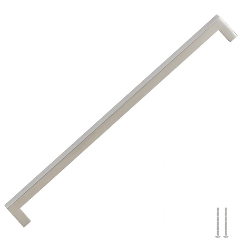 Uchwyty do szafek, 5 szt., srebrne, 320 mm, stal nierdzewna