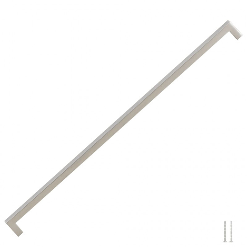 Uchwyty do szafek, 5 szt., srebrne, 480 mm, stal nierdzewna