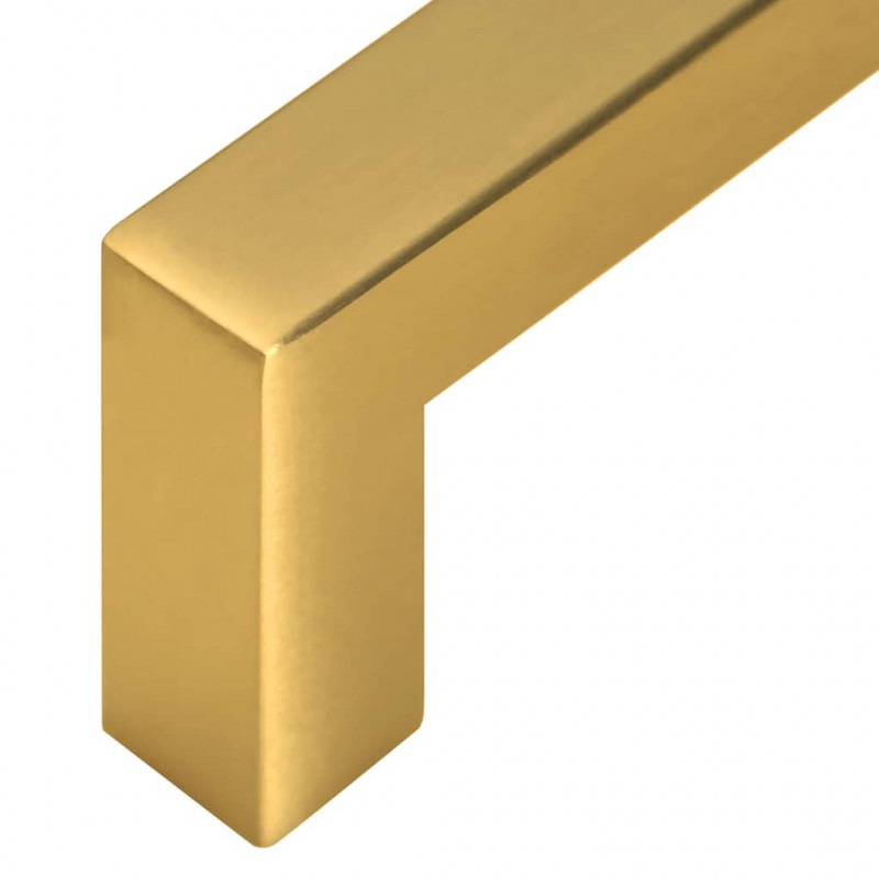 Uchwyty do szafek, 10 szt., złote, 128 mm, stal nierdzewna