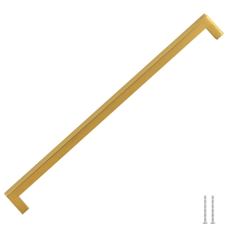 Uchwyty do szafek, 5 szt., złote, 320 mm, stal nierdzewna