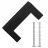 Uchwyty do szafek, 10 szt., czarne, 64 mm, stal nierdzewna