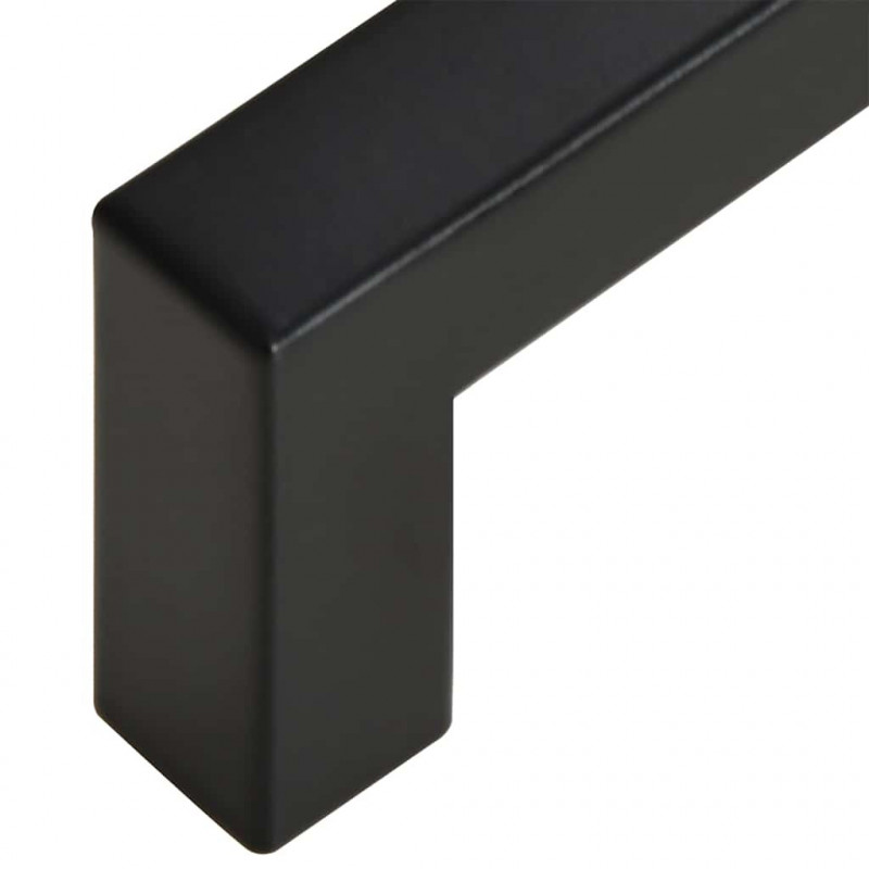 Uchwyty do szafek, 10 szt., czarne, 64 mm, stal nierdzewna