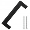 Uchwyty do szafek, 10 szt., czarne, 96 mm, stal nierdzewna