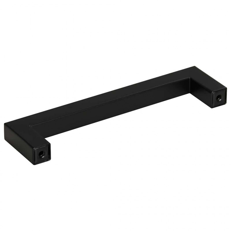 Uchwyty do szafek, 10 szt., czarne, 128 mm, stal nierdzewna