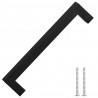 Uchwyty do szafek, 10 szt., czarne, 160 mm, stal nierdzewna