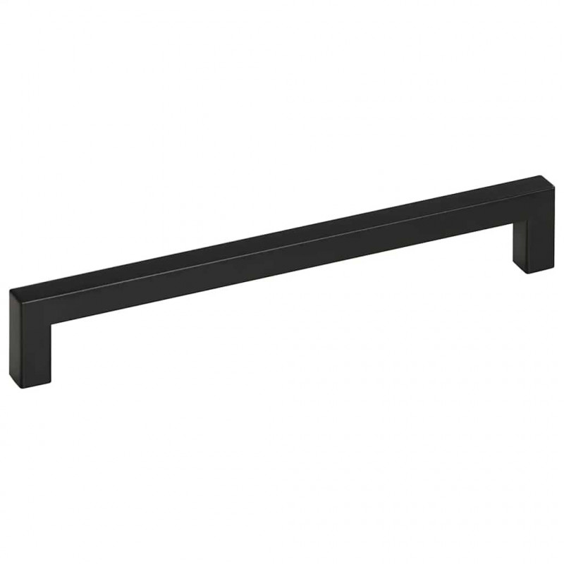 Uchwyty do szafek, 5 szt., czarne, 224 mm, stal nierdzewna