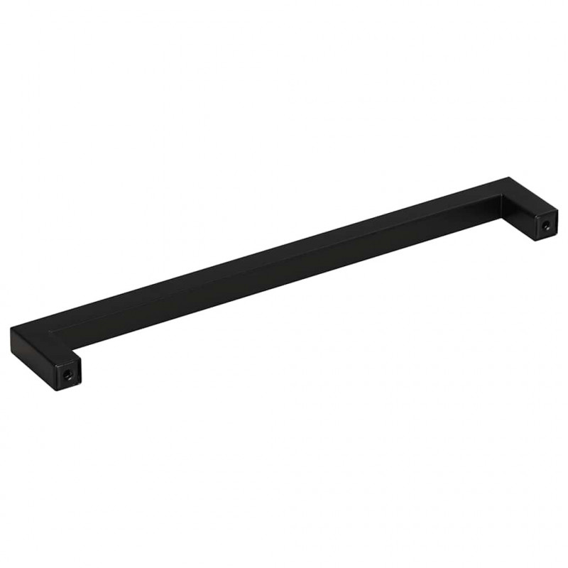 Uchwyty do szafek, 5 szt., czarne, 224 mm, stal nierdzewna