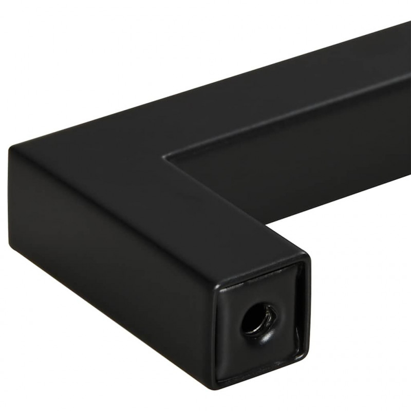 Uchwyty do szafek, 5 szt., czarne, 224 mm, stal nierdzewna