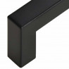 Uchwyty do szafek, 5 szt., czarne, 224 mm, stal nierdzewna