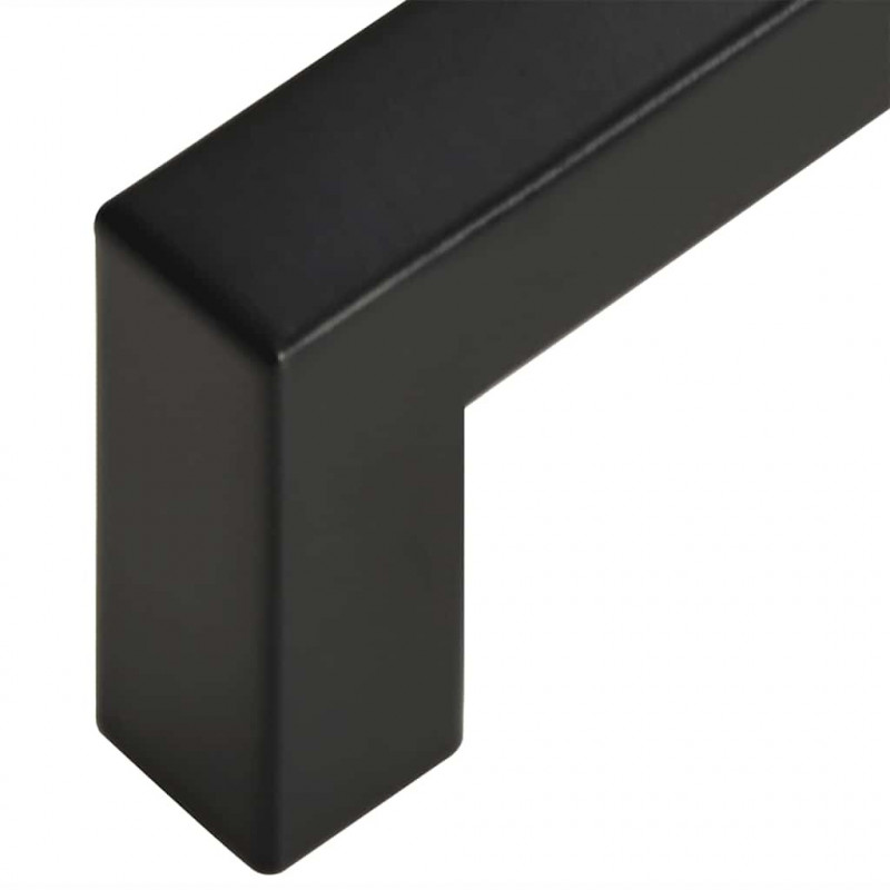 Uchwyty do szafek, 5 szt., czarne, 320 mm, stal nierdzewna