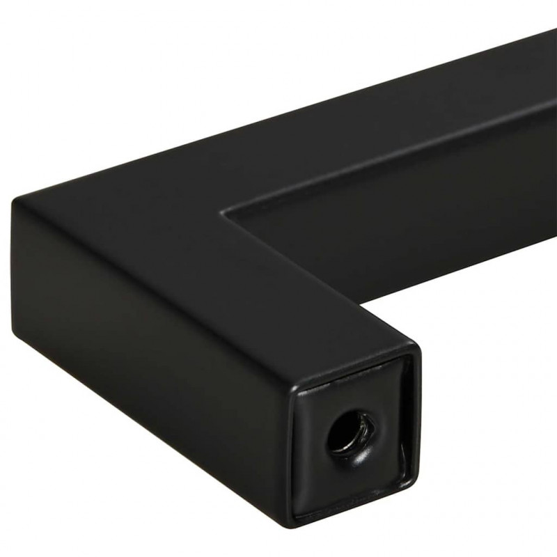 Uchwyty do szafek, 5 szt., czarne, 480 mm, stal nierdzewna