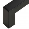 Uchwyty do szafek, 5 szt., czarne, 480 mm, stal nierdzewna
