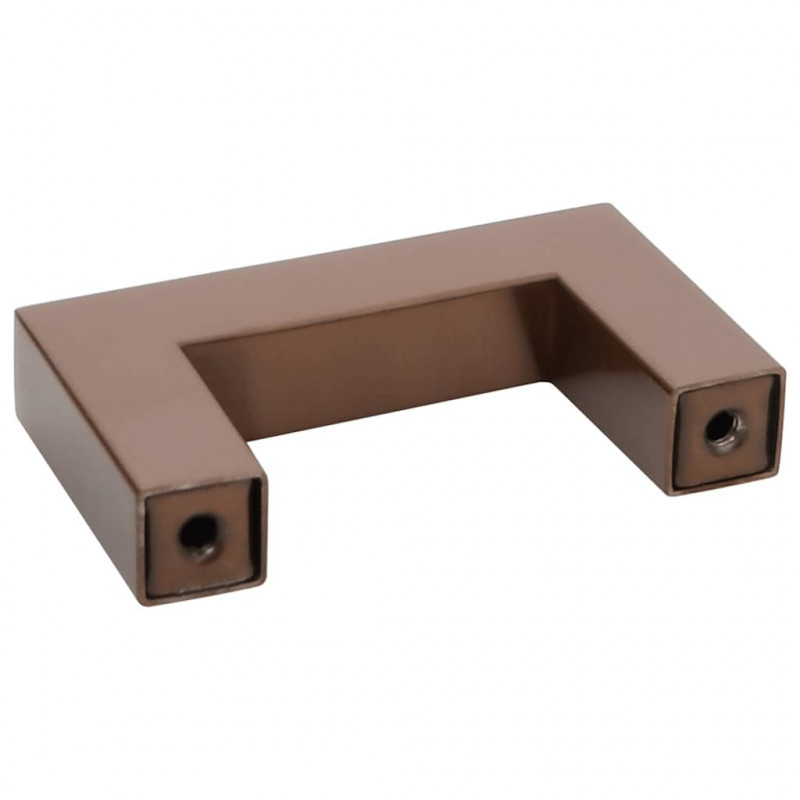 Uchwyty do szafek, 10 szt., brąz, 64 mm, stal nierdzewna