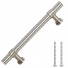 Uchwyty do szafek, 10 szt., srebrne, 96 mm, stal nierdzewna