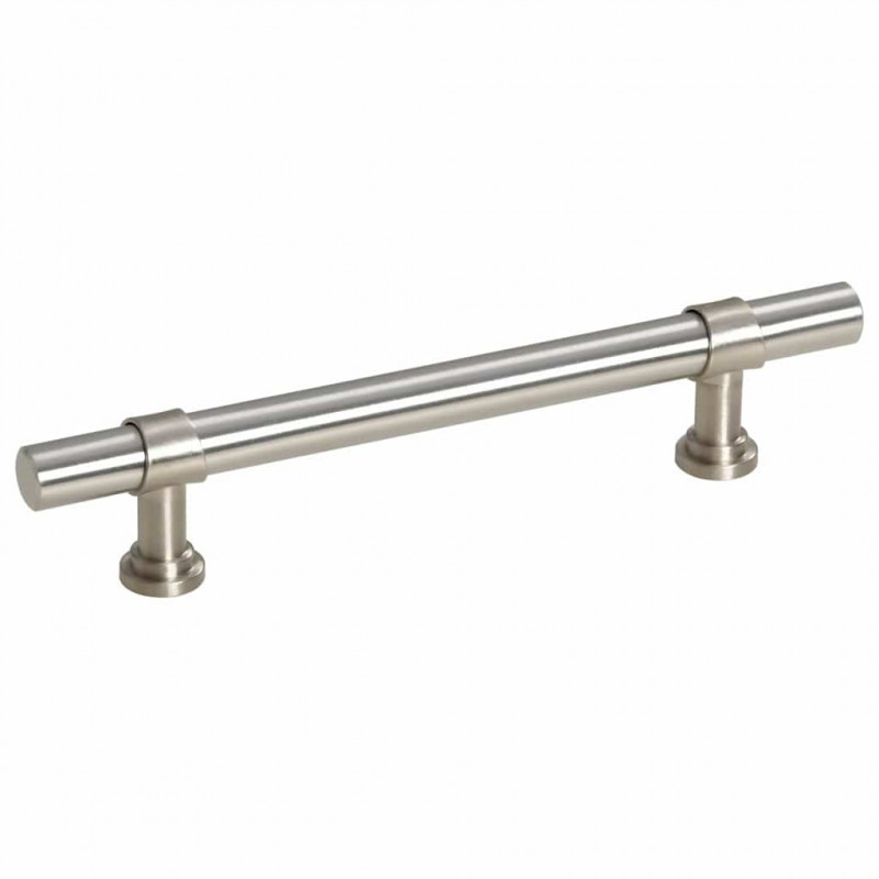 Uchwyty do szafek, 10 szt., srebrne, 96 mm, stal nierdzewna