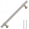 Uchwyty do szafek, 10 szt., srebrne, 128 mm, stal nierdzewna