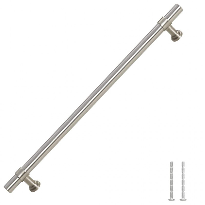 Uchwyty do szafek, 5 szt., srebrne, 224 mm, stal nierdzewna