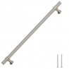 Uchwyty do szafek, 5 szt., srebrne, 224 mm, stal nierdzewna