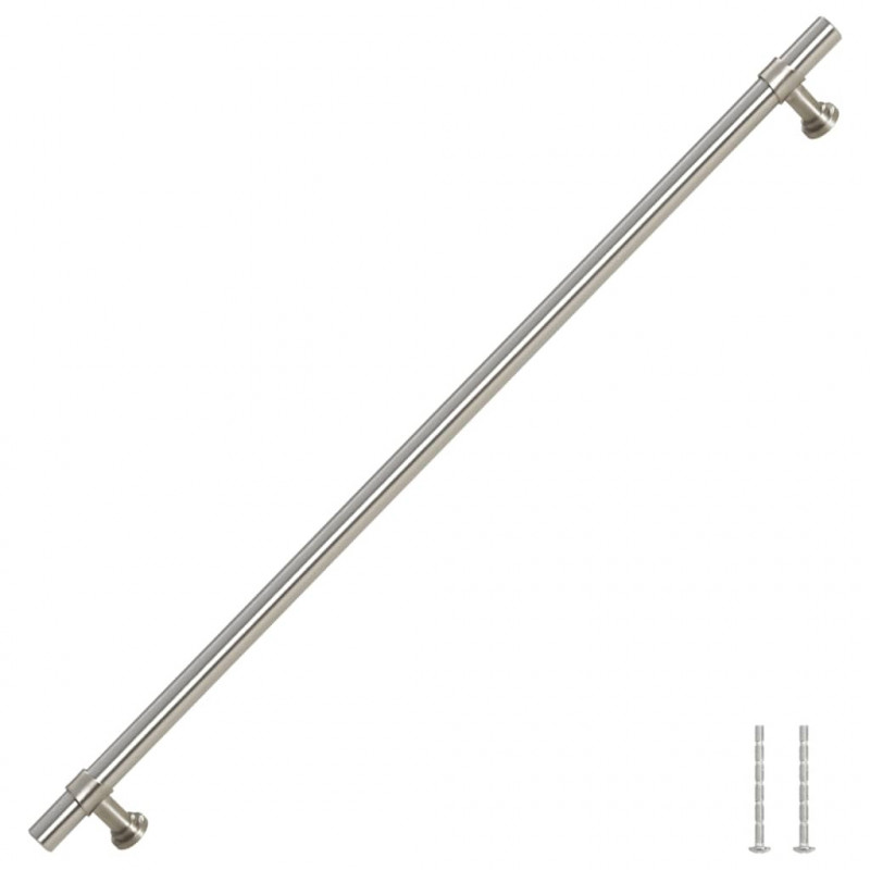 Uchwyty do szafek, 5 szt., srebrne, 320 mm, stal nierdzewna