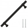 Uchwyty do szafek, 10 szt., czarne, 128 mm, stal nierdzewna