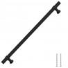 Uchwyty do szafek, 5 szt., czarne, 224 mm, stal nierdzewna
