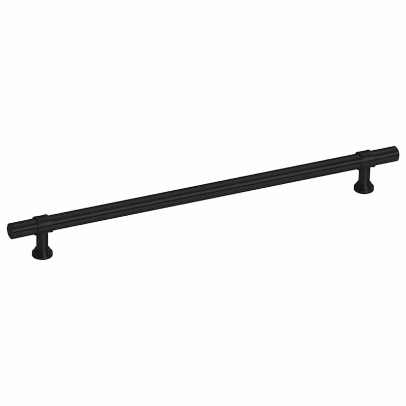 Uchwyty do szafek, 5 szt., czarne, 224 mm, stal nierdzewna