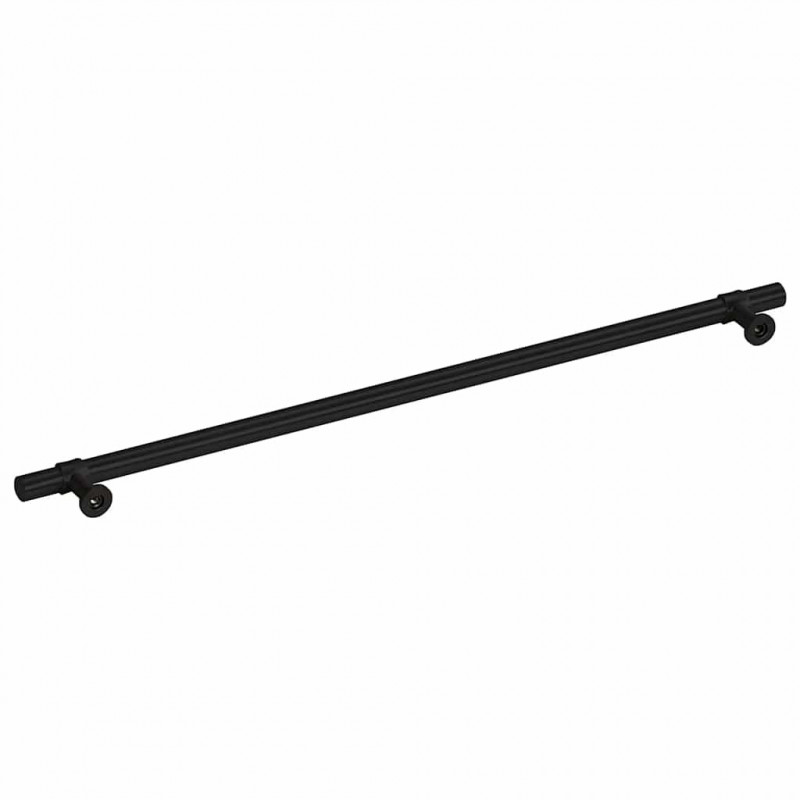 Uchwyty do szafek, 5 szt., czarne, 320 mm, stal nierdzewna