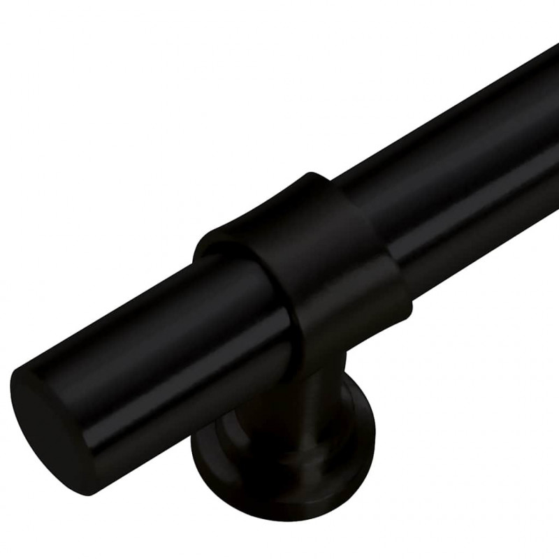 Uchwyty do szafek, 5 szt., czarne, 320 mm, stal nierdzewna