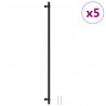 Uchwyty do szafek, 5 szt., czarne, 480 mm, stal nierdzewna