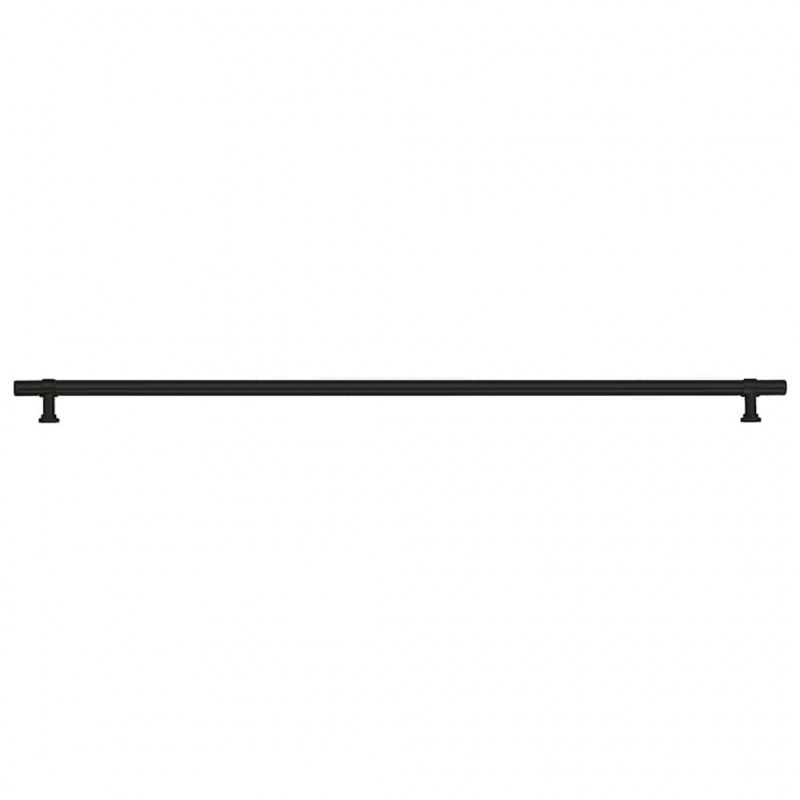 Uchwyty do szafek, 5 szt., czarne, 480 mm, stal nierdzewna
