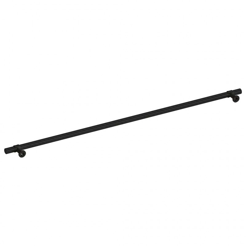 Uchwyty do szafek, 5 szt., czarne, 480 mm, stal nierdzewna