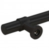 Uchwyty do szafek, 5 szt., czarne, 480 mm, stal nierdzewna