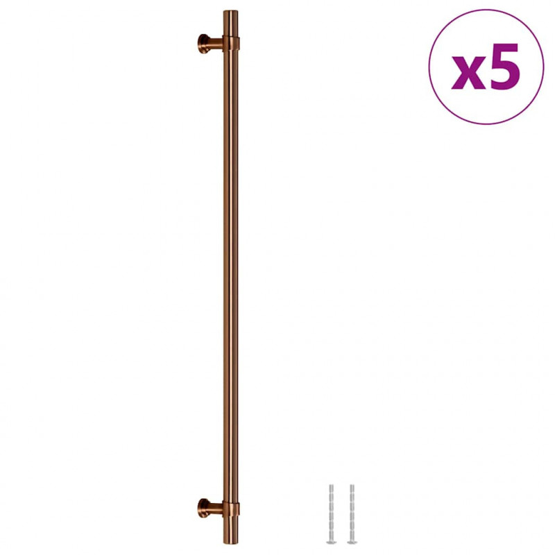 Uchwyty do szafek, 5 szt., brąz, 320 mm, stal nierdzewna