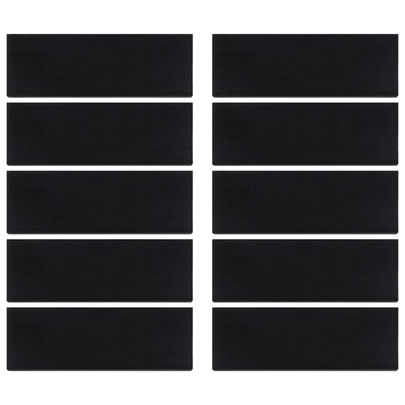 Nakładki na schody, 10 szt., 25x75 cm, gumowe