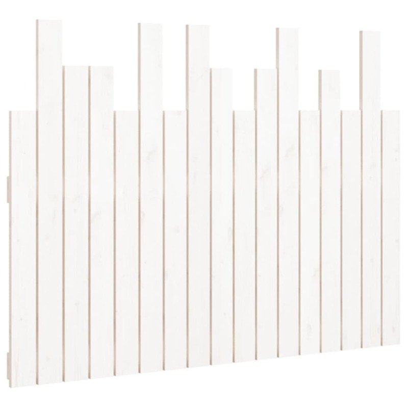 Wezgłowie łóżka, białe, 108x3x80 cm, lite drewno sosnowe