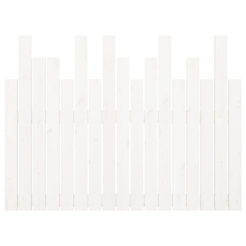 Wezgłowie łóżka, białe, 108x3x80 cm, lite drewno sosnowe