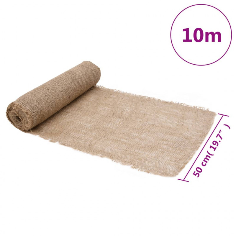 Tkanina jutowa w rolce, 0,5x10 m, 100% juta, 200 g/m²