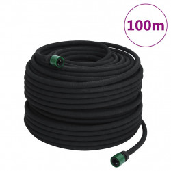 Ogrodowy wąż kroplujący, czarny, 0,6", 100 m, guma