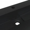 Umywalka, 120x46x11cm, kompozyt mineralny/marmurowy, czarny mat