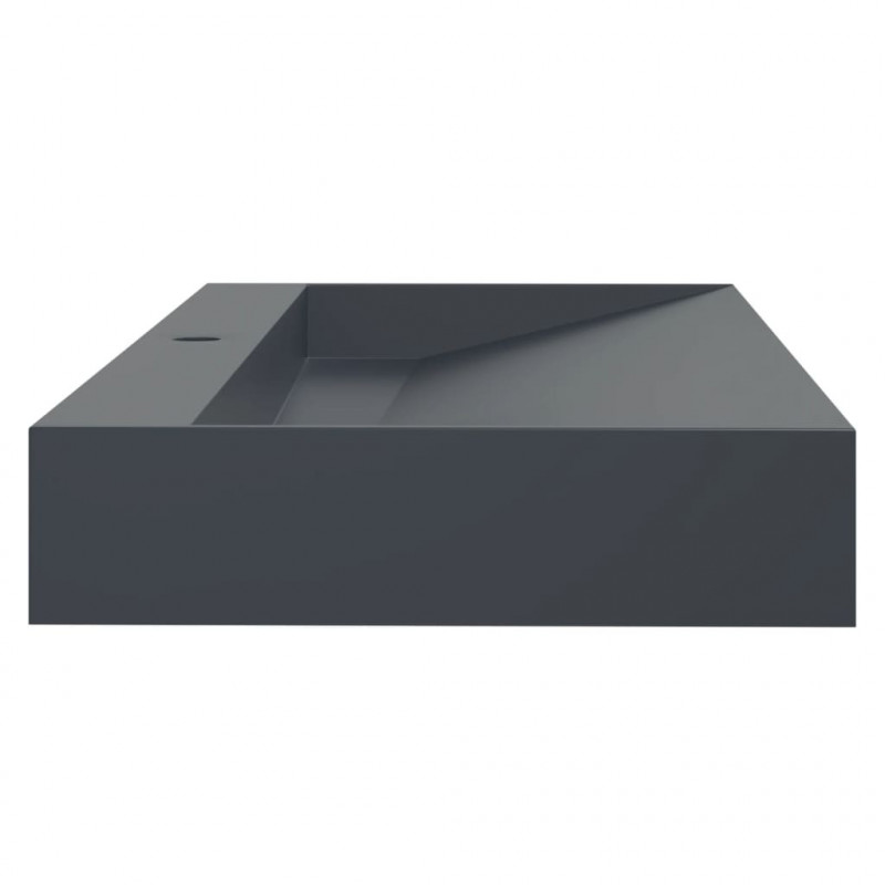 Umywalka, 120x46x11 cm, kompozyt mineralny/marmurowy, antracyt