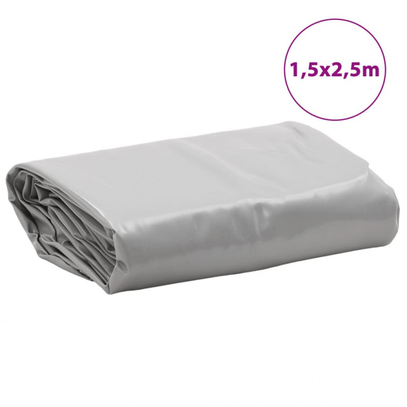 Plandeka, szara, 1,5x2,5 m, 650 g/m²