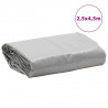 Plandeka, szara, 2,5x4,5 m, 650 g/m²