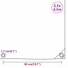 Plandeka, szara, 2,5x4,5 m, 650 g/m²