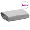 Plandeka, szara, 5x6 m, 650 g/m²
