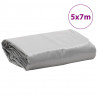 Plandeka, szara, 5x7 m, 650 g/m²