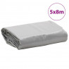 Plandeka, szara, 5x8 m, 650 g/m²