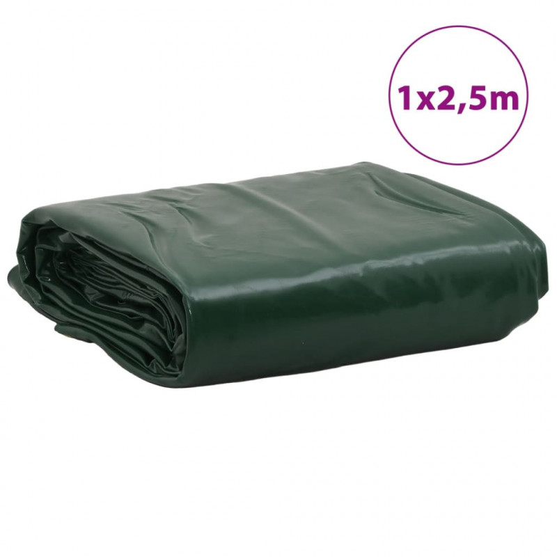 Plandeka, zielona, 1x2,5 m, 650 g/m²